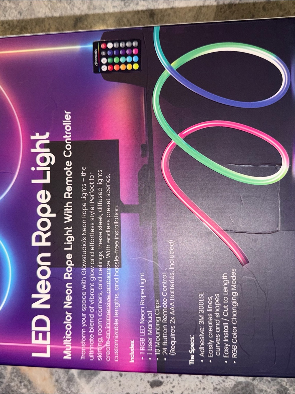 LED Neon Rope Light - Multicolor (15ft) Bundle Deal - Picture 3 of 3